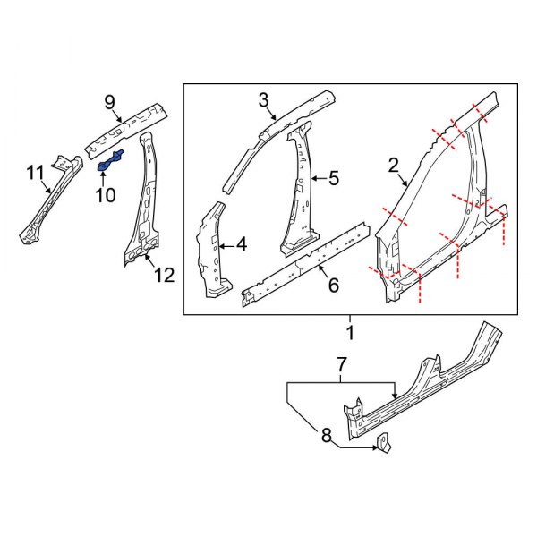 Interior Grab Bar Bracket