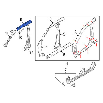 Nissan OE - Left Inner Roof Side Rail