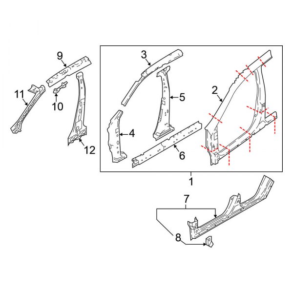 Pillars, Rocker & Floor - Rocker Panel