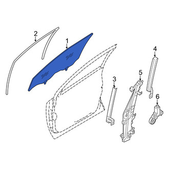 Nissan OE - Front Right Door Glass