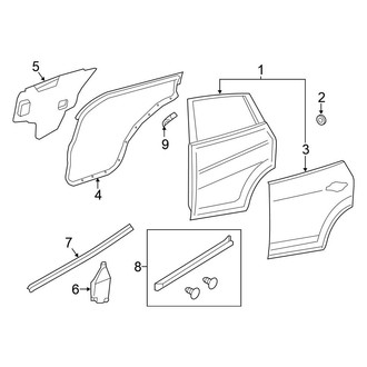 Nissan OE - Rear Door - Door & Components