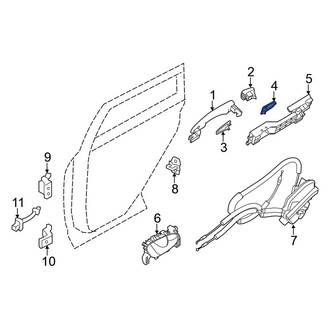 Nissan OE - Rear Exterior Door Handle Gasket