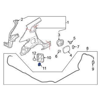 Nissan OE - Rear Quarter Panel Vent