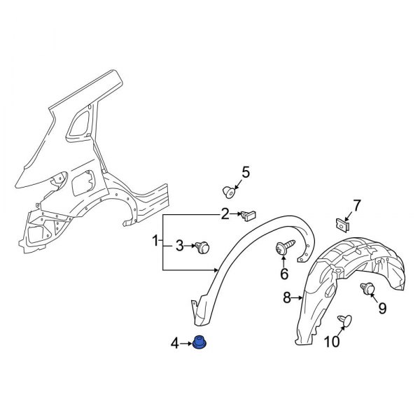 Wheel Arch Molding Grommet