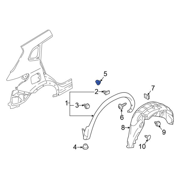 Wheel Arch Molding Grommet