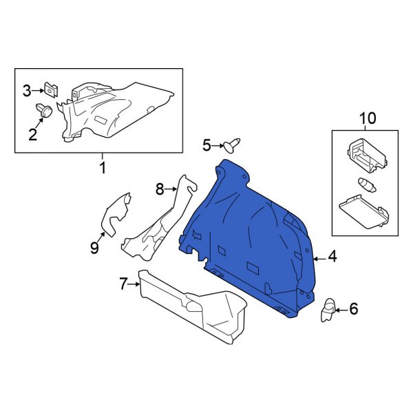 Interior Quarter Panel Trim Panel