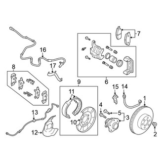 Nissan OE - Rear Suspension - Brake Components (FWD)