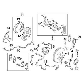 Nissan OE - Rear Suspension - Brake Components (AWD)