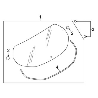 Nissan OE - Lift Gate - Glass