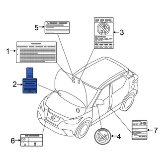Nissan OE - Air Bag Information Label