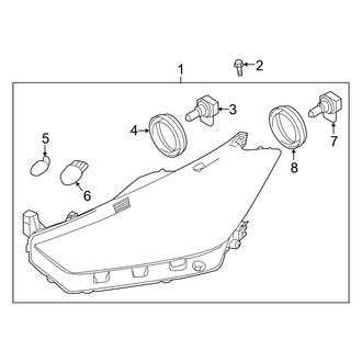 Nissan OE - Front Lamps - Headlamp Components (Halogen), (S / SV)