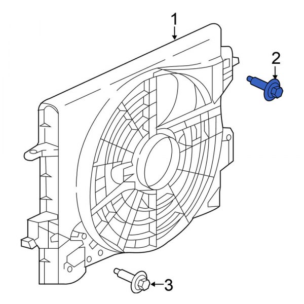 Engine Cooling Fan Shroud Screw