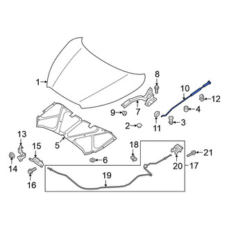 Nissan OE - Front Hood & Trunk Prop Rod