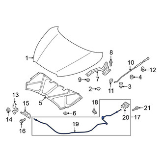 Nissan OE - Front Hood Release Cable