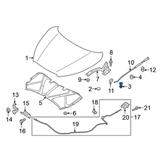 Nissan OE - Front Outer Hood Stop Buffer