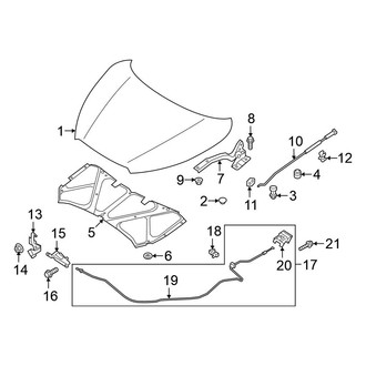 Nissan OE - Front Hood Release Cable