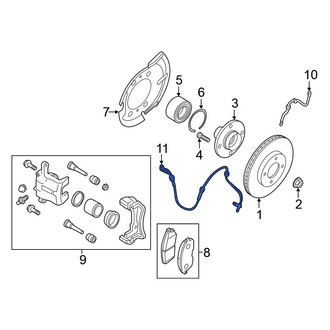 Nissan OE - Front ABS Wheel Speed Sensor