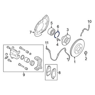 Nissan OE - Front Wheel Bearing Snap Ring