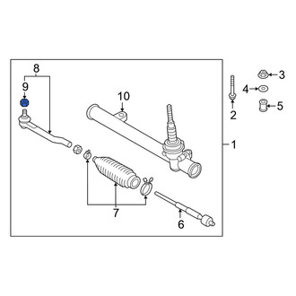 Nissan OE - Front Outer Steering Tie Rod Nut