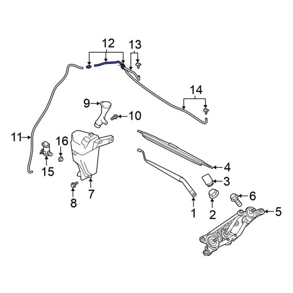 Windshield Washer Hose Connector