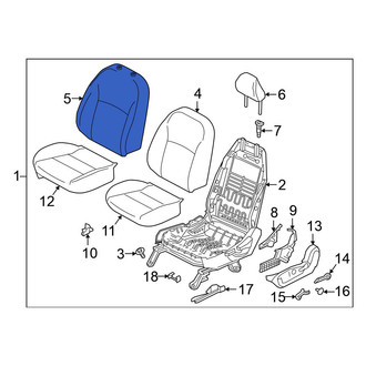 Nissan OE - Front Left Seat Back Cushion Cover