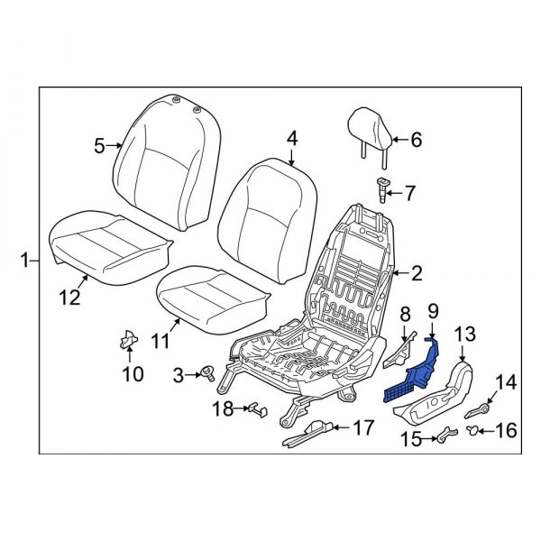 Seat Frame Trim Panel