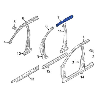 Nissan OE - Front Left Roof Side Rail Reinforcement