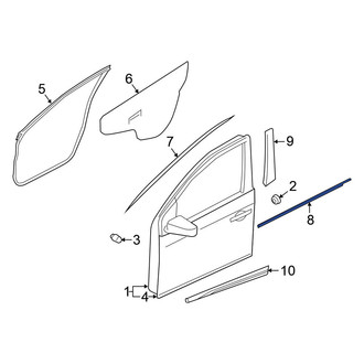Nissan OE - Front Left Door Belt Molding