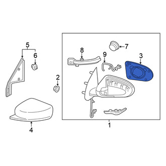 Nissan OE - Front Left Door Mirror Glass