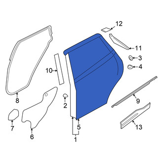 Nissan OE - Rear Left Outer Door Outer Panel