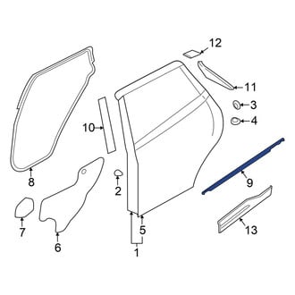 Nissan OE - Rear Left Door Belt Molding