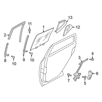 Nissan OE - Rear Door - Glass & Hardware