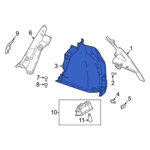 Interior Quarter Panel Trim Panel