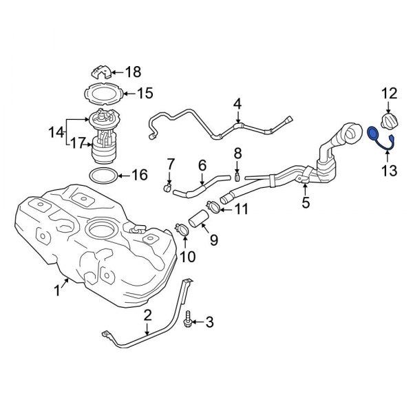 Fuel Tank Cap Clip