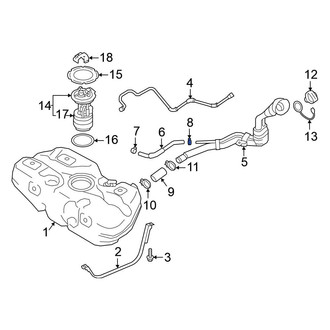 Nissan OE - Upper Fuel Filler Hose Clamp
