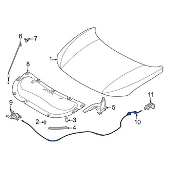 Nissan OE - Front Hood Release Cable