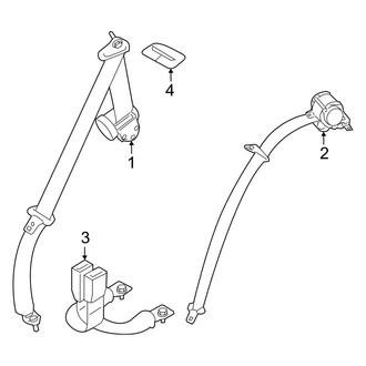 Nissan OE - Restraint Systems - Rear Seat Belts