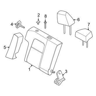 Nissan OE - Seats & Tracks - Rear Seat Components (60% Side, Seat Back Components)