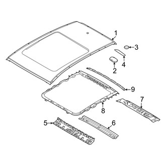 Nissan OE - Roof & Components (With Sunroof), (SR / SV)