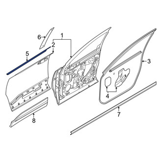 Nissan OE - Front Left Door Belt Molding