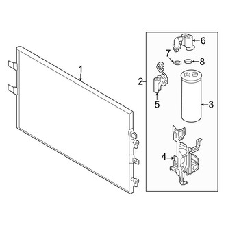 Nissan OE - Air Conditioner & Heater - Condenser, Compressor & Lines (Condenser & Dehydrator)