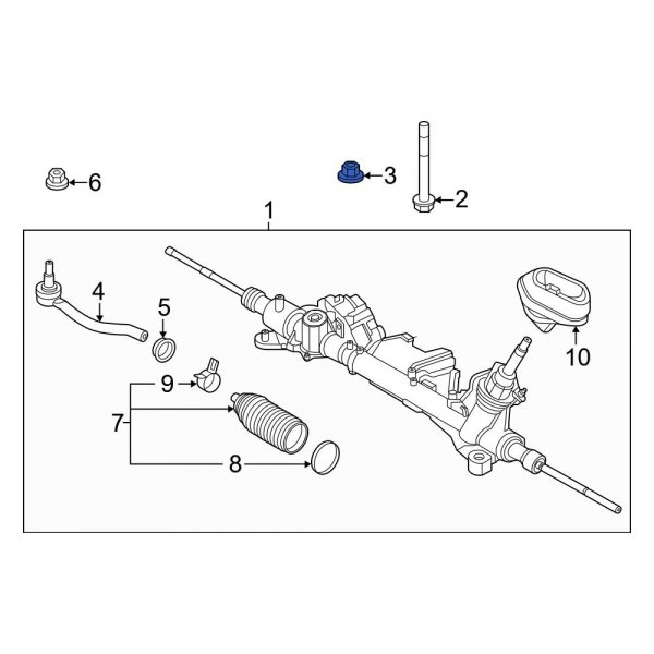 Rack and Pinion Mount Nut