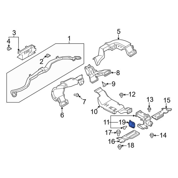 HVAC Floor Mode Door Actuator