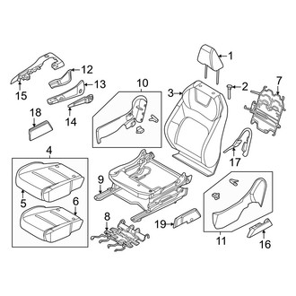 Nissan OE - Seats & Tracks - Passenger Seat Components (W/O Power)