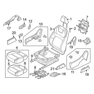 Nissan OE - Seats & Tracks - Passenger Seat Components (With Power)