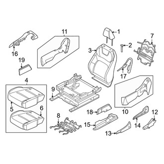 Nissan OE - Seats & Tracks - Driver Seat Components (W/O Power)