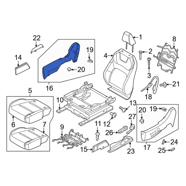 Seat Frame Trim Panel