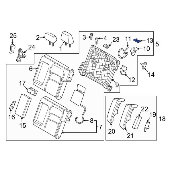 Folding Seat Latch Release Handle Bezel