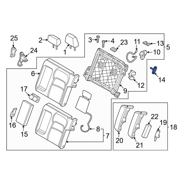 Folding Seat Lock Striker