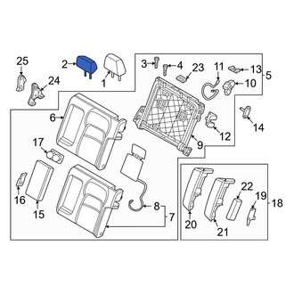 Nissan OE - Rear Left Inner Headrest